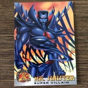 X-men ’96 Fleer trading card: Mr. Sinister (Super Villain) #71